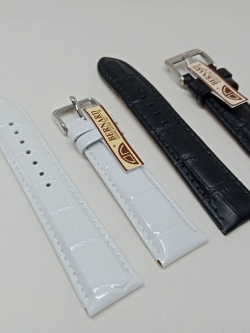 BERNARD สายนาฬิกาหนังวัวแท้ ขนาด 20 มม. สำหรับผู้หญิง-ผู้ชาย