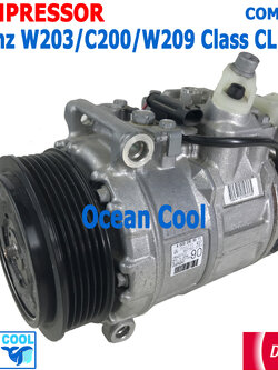 คอมเพรสเซอร์ เบ็นซ์ C-200, W203, W211, W220, E220, S280 COM0087 COMPRESSOR BENZ 7SEU17C DENSO แท้ 447150-2783 คอมแอร์ รถยนต์ 6PK