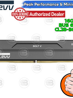 [CoolBlasterThai] KLEVV BOLT V Charcoal Grey 32GB (16GBx2) DDR5-6000 CL28-36-36 (LT-Warranty)