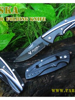 ALASKA CAMP Alaska Outdoor Hunting And Camping Mini Pocket Knife Black