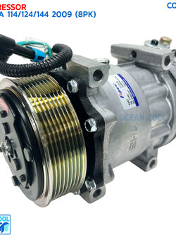 คอมแอร์ สแกนเนีย 114,124,144 8 ร่อง ปี 2009 COM0204 COMPRESSOR SCANIA 114/124/144 '09 8PK คอมเพลสเซอร์ สายพาน8ร่อง ท่อแปะบน