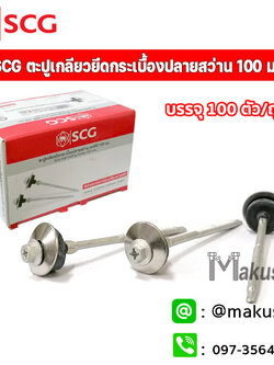 ตะปูเกลียวยึดกระเบื้อง ลอนคู่ ปลายสว่าน SCG 100 มม. บรรจุ 100 ตัว/กล่อง