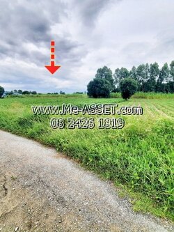 ขายที่ดินเปล่า ย่าน เลียบคลองชลประทาน ม่วงตารศ ห้วยขวาง กำแพงแสน นครปฐม : ใกล้บ้านสวนชมจันทร์ และชวาลันรีสอร์ท : 4 ไร่