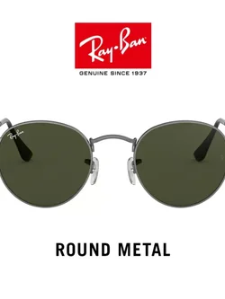 แว่นกันแดด RayBan RB3447 029 Size 53 MM. ROUND METAL