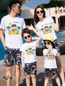 เสื้อครอบครัว (ขายเป็นตัว) เสื้อยืด พ่อ แม่ ลูก เสื้อกลุ่ม โอ้ทะเลแสนงาม เสื้อยืดใส่เที่ยว เสื้อทีม MMLOhSea