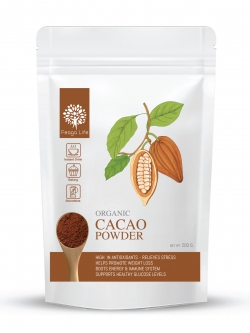 CACAO Powder ผิวสวย อารมณ์ดี ลดน้ำหนัก 200 กรัม ผงคาเคา ยี่ห้อ Feaga Life ผง Superfood คุณภาพพรีเมี่ย