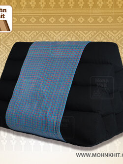 หมอนสามเหลี่ยม10ช่องจัมโบ้และคาดผ้าฝ้ายทอ 55cmx38cmx40cm// Thai Tri-angle Cotton kapok Traditional Floor Cushions.