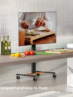 MH-F3455 ขาตั้งทีวีล้อเลื่อน แบบ Compact ปรับความสูงได้ สำหรับทีวีขนาด 34 - 55 นิ้ว, Max VESA 400x400, Weight Capacity 35 Kg.(*ไม่รวมทีวี)