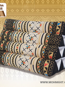 หมอนสามเหลี่ยม10ช่อง 50x28x30Cm.Decorate design Triangle kapok Traditional Floor Cushions 10 holes.