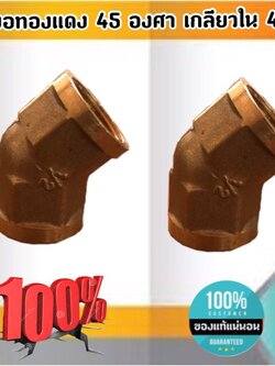 ข้องอทองเหลือง 45 องศา เกลียวใน ขนาด 4 หุน #1954