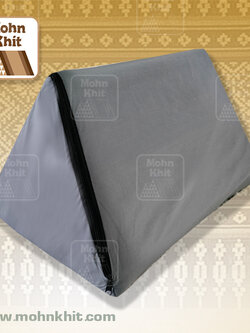 หมอนสามเหลี่ยม15ช่องลายขิด พร้อมปลอกซิป ขนาด 52cmx36cmx32cm// Thai Tri-angle zip sleeve Cotton kapok 100%Traditional Floor Cushions.