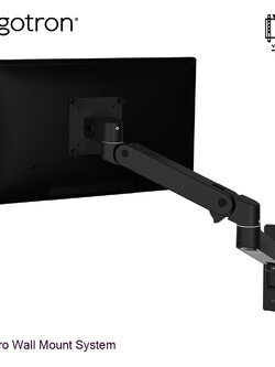 Ergotron LX Pro Wall Monitor Arm (black) Single Monitor Mount