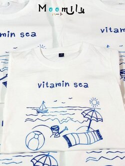 เสื้อเที่ยวทะเล คอกลม คอวี เสื้อครอบครัว (ขายเป็นตัว) เสื้อยืด พ่อ แม่ ลูก เสื้อกลุ่ม Vitamin Sea เสื้อทีม MMLVITAMIN