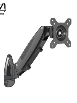 EGN-02-SET01-B(สีดำ) All Motion ขาแขวนจอคอม 17"-32" แบบติดผนัง Gas-Spring Monitor Arm,VESA 75x75mm./100x100mm.,weight capacity 15 Kg.