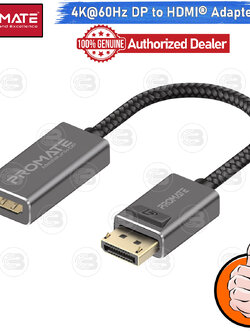 [CoolBlasterThai] PROMATE DisplayPort to HDMI Adapter 4K@60Hz (MediaLink-DP) (2Y Warranty)