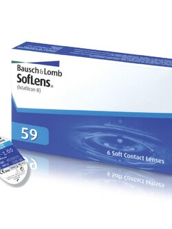 คอนแทคเลนส์รายเดือน บอช แอนด์ ลอมบ์ ซอฟเลนส์ 59 (สำหรับสายตาสั้น) แพ็ค 3 คู่ ( 6 เลนส์)