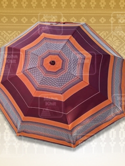 ร่มลายขิด ผ้าUV กันแดด กันฝนขนาด 22 นิ้วตอนเดียว//Umbrella with striped pattern, UV fabric, sun protection 22 inches