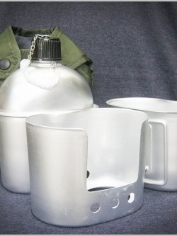 ชุดกระติกน้ำ อลูมิเนียม เตา ถ้วย ซองผ้า