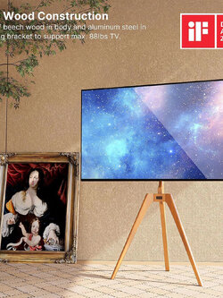 New "Warmth" 2025 ขาตั้งทีวีไม้จริง (Solid Wood) เกรดพรีเมี่ยม สำหรับทีวีขนาด 45"-65" Max VESA 400x400mm., Weight Capacity 40kg. (*ไม่รวมทีวี)