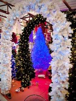 ซุ้มสีขาวคริสต์มาส