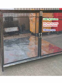 ตะแกรงทิ้งขยะขนาดใหญ่แบบมีประตู