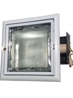 โคมดาวน์ไลท์สี่เหลี่ยม ขอบขาว 230 MM. x 230 MM. x 110 MM.