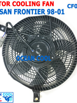 พัดลมนิสสัน ฟรอนเทียร์ 1998 - 2001 CF0095 โครงแบบเดิมกับของติดรถ COOLING FAN NISSAN FRONTIER ระบาย ความร้อน แผงแอร์ มอเตอร์ พัดลม แอร์ พัดลมไฟฟ้า