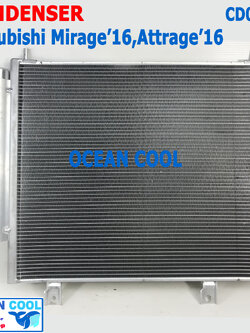 แผงแอร์ มิตซูบิชิ มิราจ , แอททราจ 2016 - 2020 CD0111 Condenser Mitsubishi Mirage G4 , Attrage รังผึ้งแอร์ มิตซู มิราท แผงรังผึ้ง Mitsu แผงคอยล์ร้อน MP5776