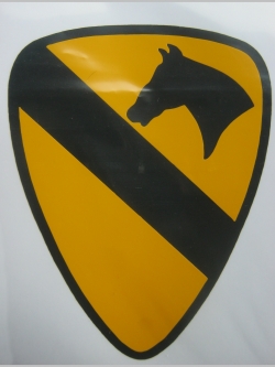 สติกเกอร์ อาร์มม้าอากาศ 1st Cav Div สีสะท้อนแสง