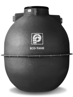 ถังบำบัดน้ำเสียไฟเบอร์กลาส PP พีพี รุ่น ECO-ES (รุ่นใหม่) ขนาด 850 - 21,000 ลิตร + ท่อเฟล็กซ์
