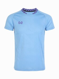 WARRIX เสื้อกีฬาลิขสิทธิ์แท้ วาริค PULZAR Training Shirt เสื้อกีฬาแขนสั้น สีฟ้าอ่อน LL