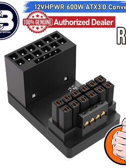 [CoolBlasterThai] Cable Management 16 Pin 12VHPWR ATX3.0 180 Degree Connector (REVERSE) BLACK