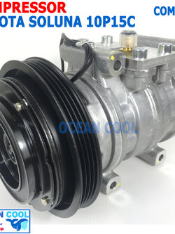 คอมเพรสเซอร์ โตโยต้า โซลูน่า ปี 1995 - 2000 10P15C COM0046 พร้อมชุดคลัชต์ ลูกปืน NSKแท้ คอมแอร์รถยนต์ คอมแอร์ คอมเพลสเซอร์ compressor toyota soluna 1995 1996 1997 1998