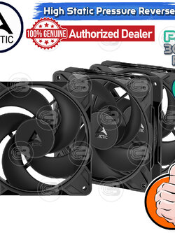 [CoolBlasterThai] ARCTIC P12 PRO REVERSE PST BLACK (size 120 mm.) X3 Value Pack PC Fan Case ประกัน 6 ปี