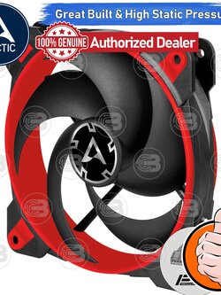 [CoolBlasterThai] ARCTIC BioniX P120 Red Pressure-optimised with PWM PST(size 120 mm.) PC Fan Case ประกัน 10 ปี