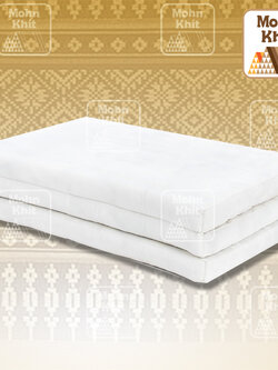 ที่นอนขิด 3 พับสีครีมผ้าขาวด้ายดิบ ขนาด 110x180x7Cm //Large 3 part mattresses Cotton, kapok