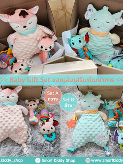 Baby Gift Set 3 ชิ้น ชุดของขวัญเด็กแรกเกิด ของเล่นเสริมพัฒนาการ