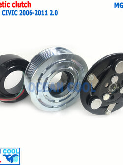 คลัชคอมแอร์ ฮอนด้า ซีวิค 2006 - 2011 เครื่อง2.0 MGC0115 AC Compressor Clutch for HONDA CIVIC FD ร่องซี่ 7PK I-VTEC หน้าคลัช คอมแอร์ ชุดคลัช มู่เล่คลัช