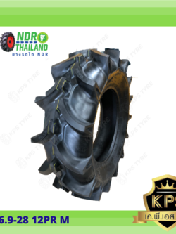 16.9-28 12PR ยี่ห้อ NDR รุ่น M ดอกลึก ยางรถไถ