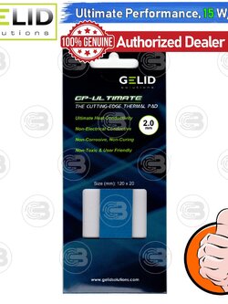 [CoolBlasterThai] GELID GP-ULTIMATE Thermal Pad (1 PCS) 120x20x2.0 mm./15.0 W/mK (TP-GP04-R-D)