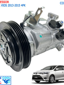 คอมแอร์ โตโยต้า โซลูน่า วีออส 2013-2015 COM0169 Compressor Toyota Vios 13 สายพาน 4PK 10SE13C คอมเพรสเซอร์ แอร์ คอมแอร์รถยนต์