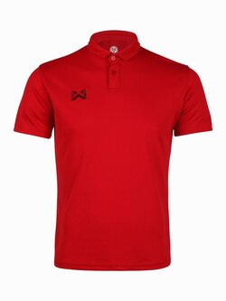 WARRIX (วอริกซ์) Pique POLO ลิขสิทธิ์แท้ 100% เสื้อโปโลสปอร์ต สีแดง