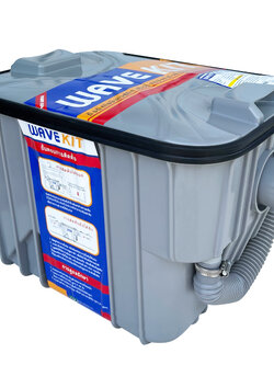New ถังดักไขมัน WAVE KIT 15 ลิตร สีเทา รุ่นใหม่มีซีลยาง