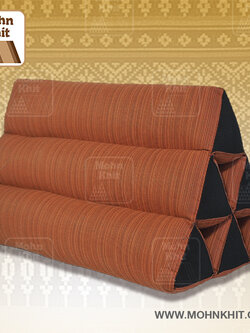 หมอนสามเหลี่ยม6ช่องใยสังเคราะห์ 50x28x30Cm.Decorate design Triangle synthetic fibers Traditional Floor Cushions 10 holes.