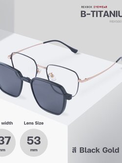 รุ่น B-TITANIUM ไทเทเนียม พร้อมคลิปออน Polarized สีดำฉาบปรอทด้านหลังกันยูวี (50073-C17)