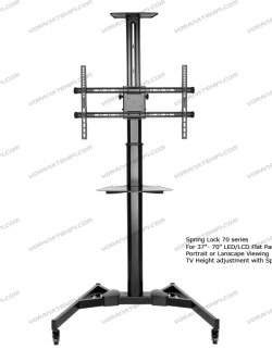 ขาตั้งทีวี หมุนแนวตั้ง แนวนอน TV Stand 37”-70” LED TV ปรับระดับสูง-ต่ำของจอด้วย Spring Lock 70 series