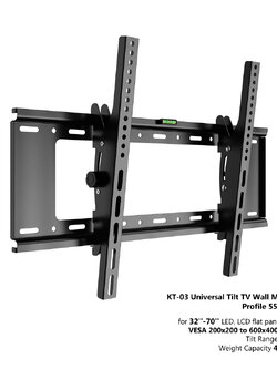 KT-03 ขาแขวนทีวี ขนาด 32"- 70" ปรับก้ม-เงยได้ ±15°, Max VESA 600x400 mm., Weight Capacity 45 kg