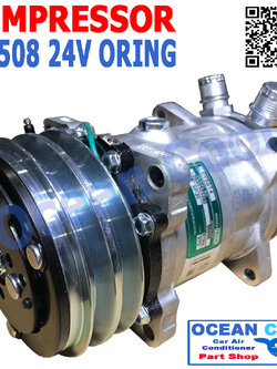 คอมเพรสเซอร์ SD508 24V เทเปอร์ Compressor SD 508 24V Taper สิงคโปร์ คอมแอร์รถยนต์ คอมแอร์ คอมเพลสเซอร์ COM0072 อะไหล่ แอร์ รถยนต์