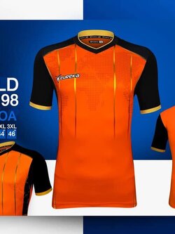 เสื้อกีฬา Eureka ส้มคอวี