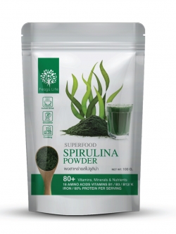ผงสาหร่ายสไปรูลิน่า สกัดเข้มข้น10:1 DETOX Organic Feaga Life Spirulina Powder 100 กรัม ผง Superfood คุณภาพพรีเมี่ยม